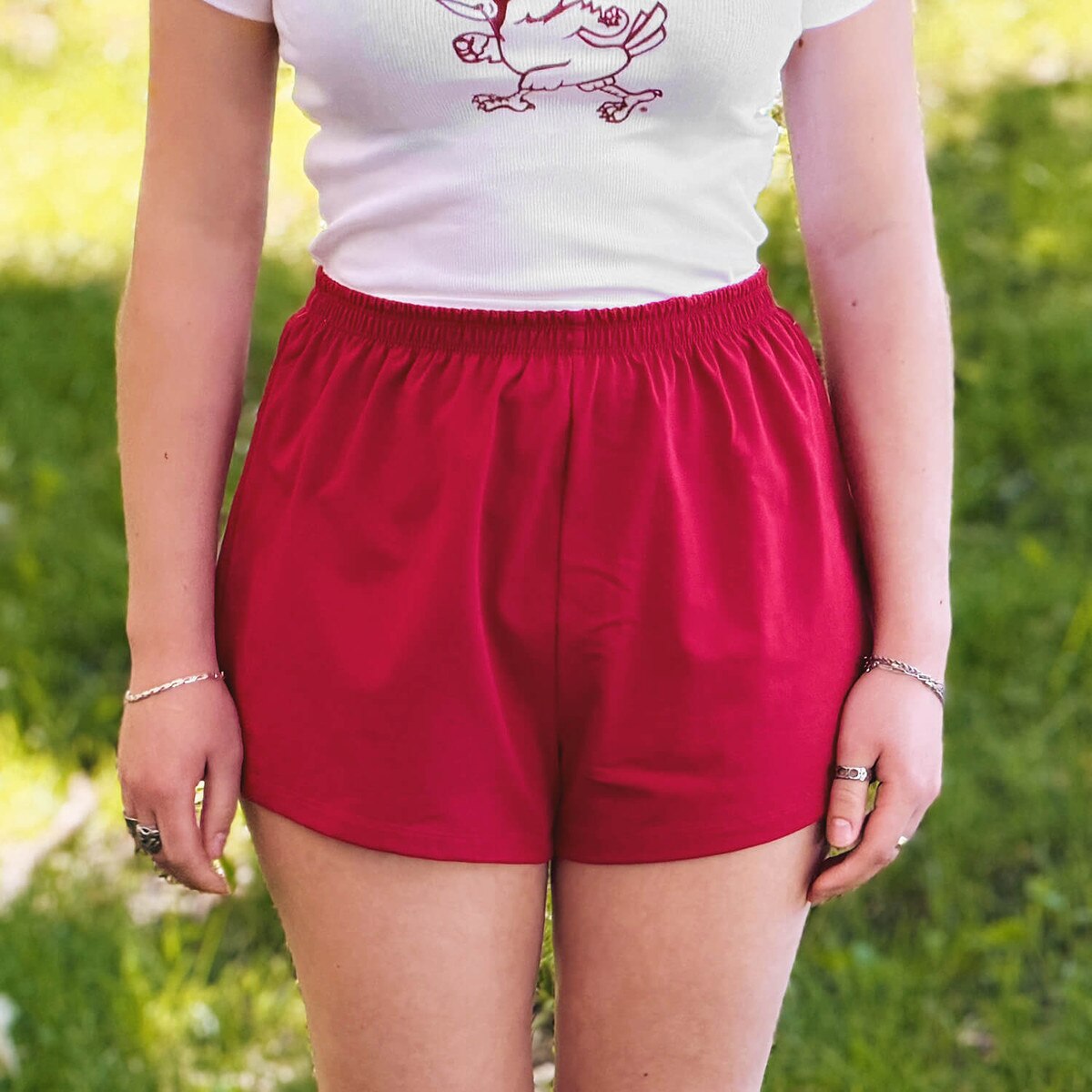 Front of Hype & Vice Women's Iowa State Cardinal Shorts